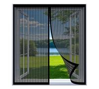 Magnetic Screen Door 75 x 123 cm Easy Installation No Drilling Or Screwing Anti Mosquito Mesh Curtain for Windows Nets to Keep Bugs Out, Black