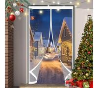 Magnetic Screen Door 80 x 90 cm Soundproofing, Thermal, Waterproof, Windproof, Blackout, Multi-Sized Winter Door Blanket, Thermal Screen for Patios, Front Doors, A