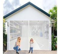 Magnetic Screen Door 80x200cm Durable Mesh Curtain with Weights in Bottom-Full Frame Magic Seal-Hands Free, Pet and Kid Friendly Customizable, White