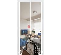 Magnetic Screen Door 81 x 100 cm Heavy Duty Bug Mesh Curtain with Powerful Magnets and Full Frame Hook&Loop, No Gap, Keep Bugs Out Lets Fresh Air in, Kid and Pet Friendly, White