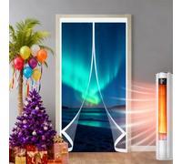 Magnetic Screen Door 85 x 190 cm Soundproofing, Thermal, Waterproof, Windproof, Blackout, Multi-Sized Door Curtain for Winter Windproof for Balcony Patio, A