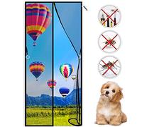 Magnetic Screen Door 85 x 200 cm Mesh Curtain Magnetic Mesh Curtain Magnetic Mesh Sceen Door Magic Screen Door Easy Install Heavy Duty Snap Curtain Self Sealing Black