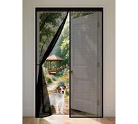 Magnetic Screen Door 85 x 211 cm with Reinforced Magnetic Strips Auto-Close, No Tools Installation, Keep Insects, Patio Insect Door Screen Garde L'Air Frais à L'Intérieur, Black