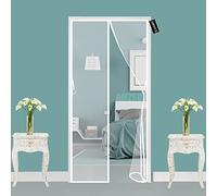 Magnetic Screen Door 90x185cm(35x72inch) Anti Mosquito Mesh Fly Curtain,with Magnets Seal Automatically,Easy to Install Without Drilling,for Entry/Exterior Door/Kitchen/Patio Door - White