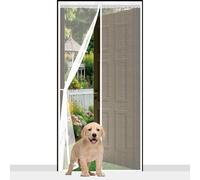 Magnetic Screen Door 96 x 186 cm with Reinforced Magnetic Strips Auto-Close, No Tools Installation, Keep Insects, Screen Door Curtain for Balcony Sliding, White