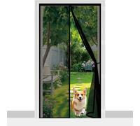Magnetic Screen Door 99 x 250 cm with Reinforced Magnetic Strips Auto-Close, No Tools Installation, Keep Insects, Resistente Screen Door Curtain for Sliding, Black