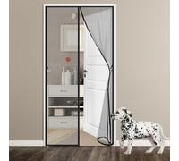 Magnetic Screen Door Curtain 110 x 235 cm Keep Insects Out Keep Away from Mosquitoes Curtain for Door Curtains Keep Bugs Out Lets Fresh Air in Black