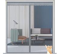 Magnetic Screen Door Curtain Breathable Mesh Doorway Cover with Magnets No Punching Magic Tape AntiFly Easy Install Grey 105cm x 205cmPerfect for Home Use