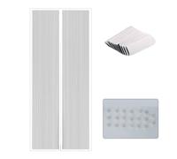 Magnetic Screen Door Curtain Net Partition Curtain Mesh Summer Indoor Automatic Closing Door Screen for Patio Doors Balcony Bedroom(White,90x210cm)
