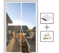 Magnetic Screen Door, Fit 32x83 Inch Door Fly Screens with Powerful Magnets and Full Frame Magic Tape for Insect Protection, Magnetic Door Curtains Fly Screen (White, 35 x 83 Inch)