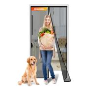 Magnetic Screen Door - Fit for 36x82 Inch Doors, 38x83 Inch Screen, Hands-Free Mesh Partition, Heavy-Duty Bug Barrier, Frame with Hook & Loop, Pet and Kid Friendly