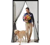 Magnetic Screen Door - Fits Door Size 36" x 82" | Heavy Duty, Hands-Free Auto-Seal Mesh, Frame Hook & Loop Keep Door Open | Kid & Pet Friendly, Blocks Bugs, Lets Breeze in for Patio & Sliding Doors