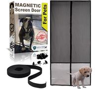 Magnetic Screen Door for Pets - Premium Reinforced Pet-Friendly Design with Heavy-Duty Magnets, Durable Mesh, and PET Material - Easy Install, Pet Proof, Full Frame Protection