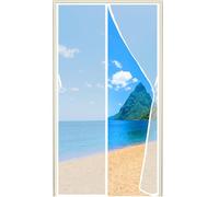 Magnetic Screen Door Heavy Duty, (663 Size) 150x200cm Net with Magnets Hands-Free Reinforced Mesh Curtain with Full Frame Magic Tape White