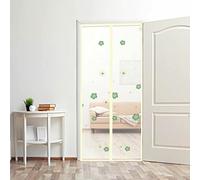 Magnetic Screen Door Heavy Duty Fly Screens for Doors Self-Sealing Insect Mesh with Powerful Magnets No Gap Hook & Loop Easy Install Bug Proof Mesh Curtain 90 x 210cm (Beige)