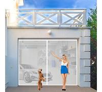 Magnetic Screen Door Mesh Curtain 180 x 210 cm Fits Auto Close Easy to Install Fits Door Size Up to Mesh Curtain for Sliding Glass Door Patio Door White