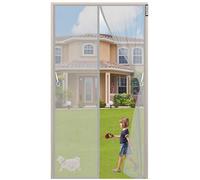 Magnetic Screen Door Mesh Curtain -Mosquito Net 85 x 205 cm Adhesive Mounting, Automatic Closing, Without Drilling, for Balcony Door, Cellar Door and Patio Door - Gray