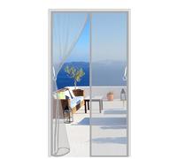 Magnetic Screen Door - Mesh Screen Door 190x215cm(74x84inch) with Powerful Magnets Insec Protection Door No Gap Keep Bugs Out Lets Fresh Air in for Patio Balcony Living Room Gray A