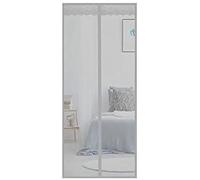 Magnetic Screen Door Mosquito Net with mesh Curtain, 130x205cm, mesh with Door Mosquito net with Full Frame Fastening Strap, Customisable, Grey
