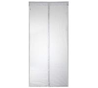 Magnetic Screen Door, Polyester Magnetic Door Fly Screen Curtain Magic Paste Curtains Super Quiet Stripes Encryption for Anti Mosquito or Anti Pest Magnetic Soft Door (White, 100 x 220 cm)