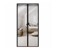 Magnetic Screen Door - Self-Closing Mesh Door Curtain 47.2"x86.6", One-Piece Polyester, No-Drill Installation with Adhesive Tape Included, Pet Friendly, Black