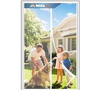 Magnetic Screen Door,Self Sealing Magnets, Easy Install Screen Doors with Magnets,Pet & Kid Friendly- Fits Doors up to 36 x 80 Inches White