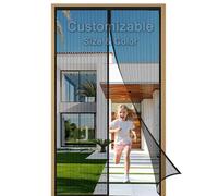 Magnetic Screen Door with Center Opening - Custom Made for Your Door, Width Within 60cm - 400cm, Anti-Tearing Mosquito for Patio Doors High Transparent Hands Free Entry Great for Pet and Kid