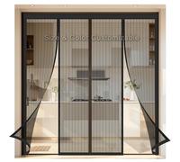 Magnetic Screen Door with Double-Sided Opening - Ideal for Double Doors & Wide Entrances, Width Within 100cm - 400cm, Magnetic Door Curtain for Keeping Out Flies to Keep Bugs Out