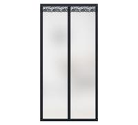 Magnetic Screen DoorInsulated HandsFree SelfClosing Curtain for Air Conditioner Bedroom Kitchen Living Room Back DoorPet Friendly Black 120x210cm