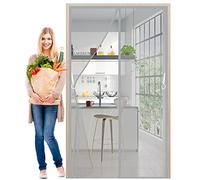 Magnetic Screen Doors Heavy Duty Mesh Curtain 80x120cm Grey Multiple Sizes Magnets Close Automatically Keep Mosquito Bugs Fly Away Outdoor Pet Kid Entry Friendly