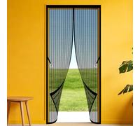 Magnetic Screen Fly Doors 105 x 279 cm Hands Free Closing Magnetic Fly Screen Door Curtains Keeps Bugs Out for Home, Bedroom, Living Room, Kitchen, Patio, Black