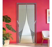 Magnetic Screen Fly Doors 78 x 210 cm with Magnetic Closure Screen Door Fly Keeping Out Flies Bug for Home, Bedroom, Living Room, Kitchen, Patio, Grey