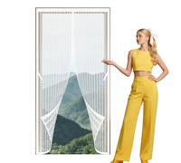 Magnetic Screen Fly Doors 79 x 196 cm Hundreds of Sizes Fly Insect Screen Hands Free Auto Closing Suitable for Balcony, Terrace, Cellar, Bedroom and Sliding Room, White