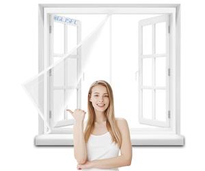 Magnetic Screen Window 70x90cm Heavy Duty Mesh Curtain and Full Frame Magic Tape Door Screen with Magnets White