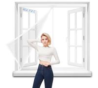 Magnetic Screen Window Curtain 125x205cm Heavy Duty Mesh Curtain with Heavy Duty Mesh Curtain Fits Door Size up to White
