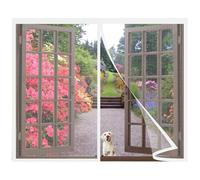 Magnetic Screen Window Heavy Duty,260x210cm net Net with Magnets Hands-Free Reinforced Mesh Curtain with Full Frame Magic Tape White