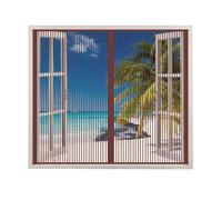 Magnetic Screen Window, Magnetic Window Fly Screen Net, Self Sealing Anti Mosquito Mesh Fly Curtain with Strong Magnets, Anti-Tearing Reinforced Top, for All Kinds of Window/Door