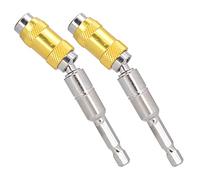 Magnetic Screw Bit Holder Chrome Vanadium Steel Locking Bit Tool Yellow Silver 1/4in 89mm Electric Manual Pneumatic Drill