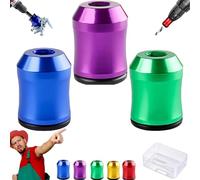 Magnetic Screw Holder, Strong Magnetic Screw Ring - Never Drop Another Screw Again, 1/4 Inch/6.35mm Universal Screwdriver Head Drill Bit Magnetizer for Quick Screw Pickup (3Pcs - A)