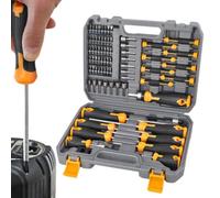 Magnetic Screwdriver and Bits Set Handheld Equipment Magnetic with Case | Home Workshop Screwdriver Drill Bits Kit for Hobbyists Father Furniture Assembly Project