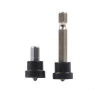 Magnetic Screwdriver Bit Holder PH2 Cross-Head Hex Shank 1/4 Inch for Power Drill, Drywall Depth Stop Dimpler Tool for Plasterboard Screws, House Working, Grey,(2pcs)