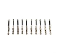Magnetic Screwdriver Bit Set Cross Head PH2 10 Pack Long Drill Bits for Electric Tools Hand Drill 50-150mm Alloy Steel Construction(65mm)