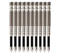 Magnetic Screwdriver Bit Set Cross Head PH2 10 Pack Long Drill Bits for Electric Tools Hand Drill 50-150mm Alloy Steel Construction(90mm)