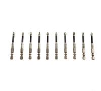 Magnetic Screwdriver Bit Set Cross Head PH2 10 Pack Long Drill Bits for Electric Tools Hand Drill 50-150mm Alloy Steel Construction(70mm)