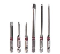 Magnetic Screwdriver Bit Set, Hex Shank Drill Bits, 6 Piece for Electric Screwdrivers Wrenches Furniture Assembly Home Workshop Jobsite Manual Tool Repair Accessories Durable Steel Set