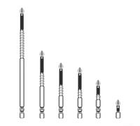 Magnetic Screwdriver Bit Set of 6 for Hammer and Cordless Drills, Length Variety for Different Project Needs