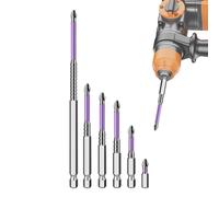 Magnetic Screwdriver Bits,6 Pieces Electric Bits | Anti-Vibration Bits for Automotive Building Plumbing Electricity Metallurgy Maintenance Carpentry Roofing