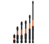 Magnetic Screwdriver Bits Set, D1 Anti-Slip and Shock-Proof Bits with Phillips Screwdriver Bits, Strong Magnetic Bit PH2 Long Impact Driver Bits Screwdriver For Power Screwdriver Impact Drill (Orange)
