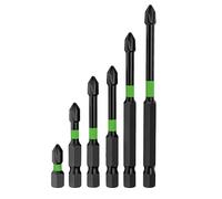 Magnetic Screwdriver Bits Set, D1 Anti-Slip and Shock-Proof Bits with Phillips Screwdriver Bits, Strong Magnetic Bit PH2 Long Impact Driver Bits Screwdriver for Power Screwdriver Impact Drill (Green)