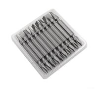 Magnetic Screwdriver Bits Set Ph2 Cross Head and 6mm Slotted Double Ended Alloy Steel Drill Driver Bits with Hex Shank for Electric Screwdrivers Plus Power Drills 10-Piece Pack(65mm)